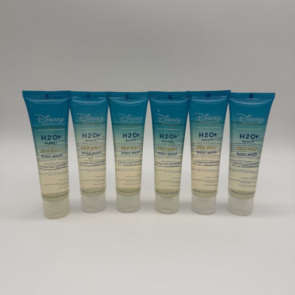 Disney Resorts H2O+ Plus Sea Salt Body Wash H20 2oz Travel Size Qty 6 Oceanside